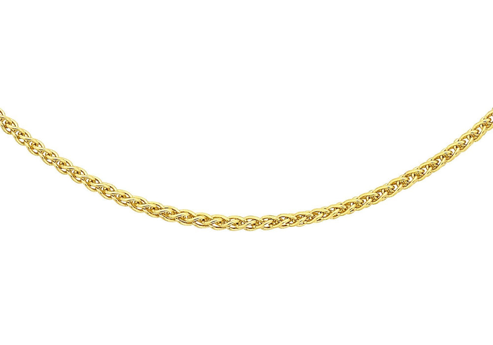 18ct Yellow Gold Spiga Adjustable Slider Chain