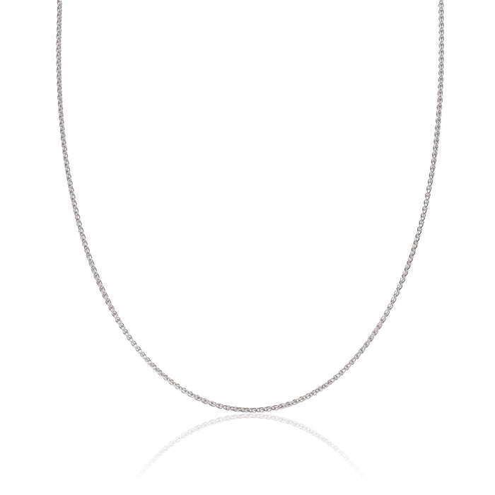 Sterling Silver Rhodium Plated Spiga Chain